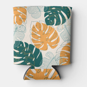 Rafraîchisseur Pour Canette Feuilles tropicaux : Sceau Vintage de la Jungle