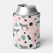 Rafraîchisseur Pour Canette Feuilles tropicaux Zebras Cravate-Dye Motif (Can devant)