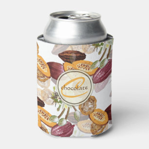 Rafraîchisseur Pour Canette Fèves de cacao, fleurs de chocolat, cadeaux natur