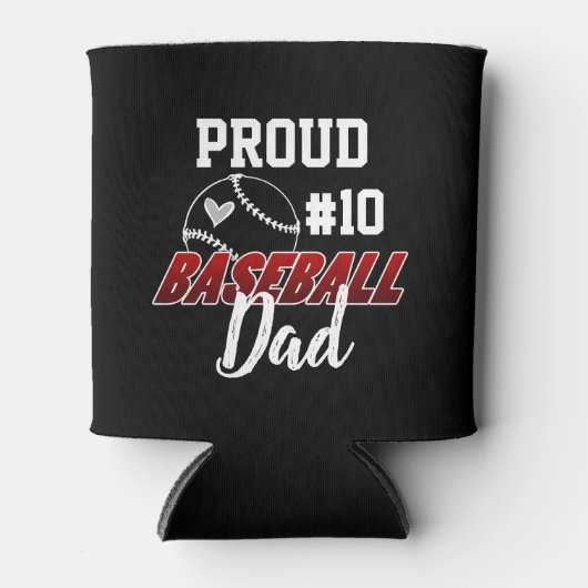 Rafraîchisseur Pour Canette Fier Baseball Papa Joueurs Nombre (Devant)