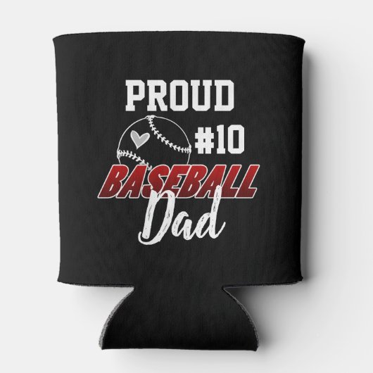 Rafraîchisseur Pour Canette Fier Baseball Papa Joueurs Nombre (Dos)