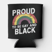 Rafraîchisseur Pour Canette Fier D'Être Gay Et Black Pride Mois 2025 (Devant)