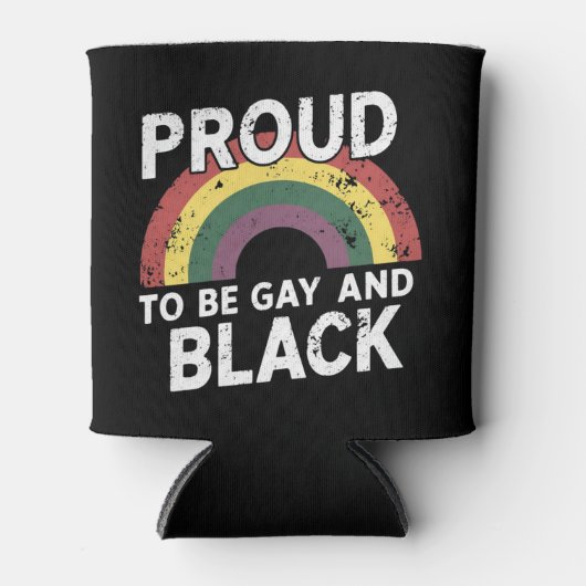 Rafraîchisseur Pour Canette Fier D'Être Gay Et Black Pride Mois 2025 (Devant)