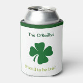 Rafraîchisseur Pour Canette Fier d'être Irlandais Shamrock personnalisé Can Co (Can devant)