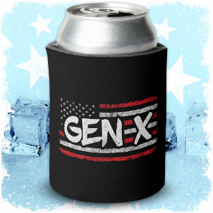 Rafraîchisseur Pour Canette Fier Gen Xer Génération X American Flag Gen X