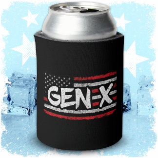 Rafraîchisseur Pour Canette Fier Gen Xer Génération X American Flag Gen X