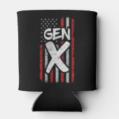 Rafraîchisseur Pour Canette Fier Gen Xer Génération X American Flag Gen X (Dos)