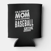 Rafraîchisseur Pour Canette Fier Maman d'un joueur de baseball génial (Devant)