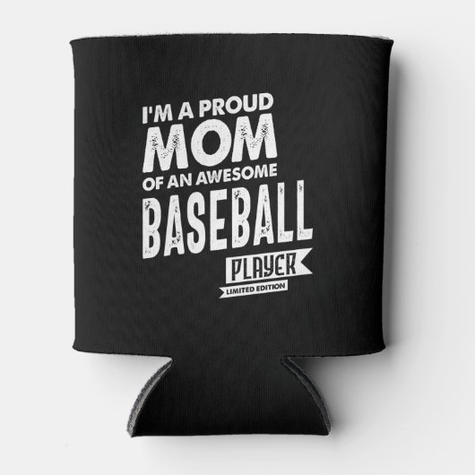 Rafraîchisseur Pour Canette Fier Maman d'un joueur de baseball génial (Devant)