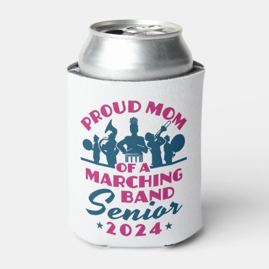 Rafraîchisseur Pour Canette Fier Maman d'une bande de Marching Senior 2024 (Can devant)