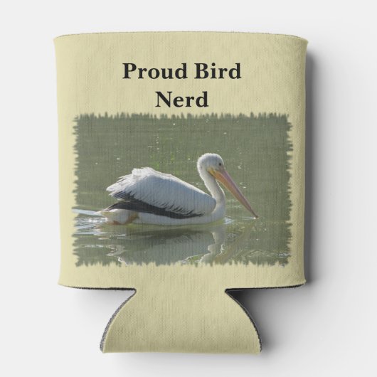 Rafraîchisseur Pour Canette Fier Oiseau Nerd Pélican Photo Birder Hobby Birder (Dos)