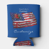Rafraîchisseur Pour Canette Fier paysan patriotique drapeau Thunder_Cove (Dos)