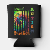 Rafraîchisseur Pour Canette " Fière Autisme Frère Cravate-Dye Drapeau Autisme (Dos)