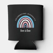 Rafraîchisseur Pour Canette Fierté transgenre célébrant la diversité Citation  (Dos)