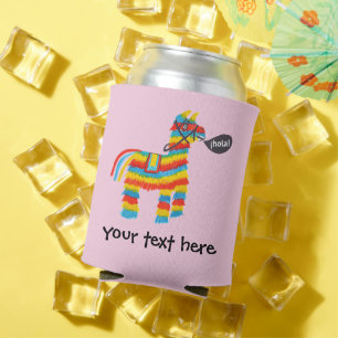 Rafraîchisseur Pour Canette Fiesta Colorful Donkey Piñata dit Hola CUSTOM