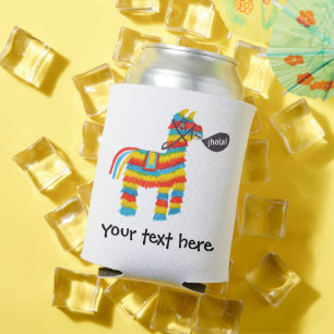 Rafraîchisseur Pour Canette Fiesta Colorful Donkey Piñata dit Hola CUSTOM