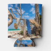 Rafraîchisseur Pour Canette Filets de pêche séchant sur la plage (Devant)