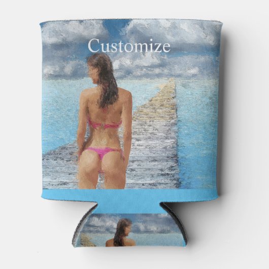 Rafraîchisseur Pour Canette Fille Bikini Thunder_Cove (Devant)