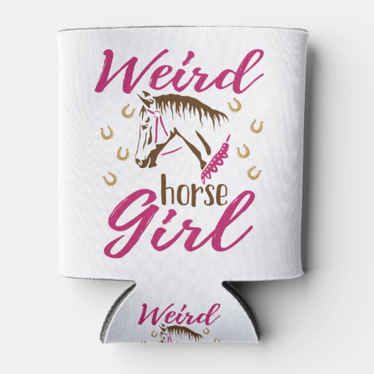 Rafraîchisseur Pour Canette Fille de cheval bizarre (Devant)