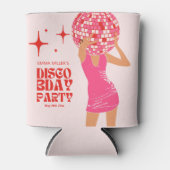 Rafraîchisseur Pour Canette Fille Disco Rose (Devant)