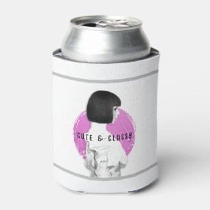 Rafraîchisseur Pour Canette Fille mignonne et classe rose et noir