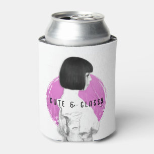 Rafraîchisseur Pour Canette Fille mignonne et classe rose et noir