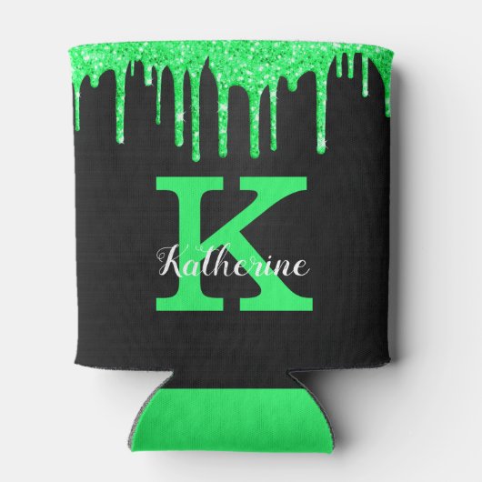 Rafraîchisseur Pour Canette Fille Monnaie Vert Parties scintillant noire Lecte (Dos)