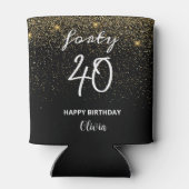 Rafraîchisseur Pour Canette Fille parties scintillant Custom moderne 40e anniv (Dos)
