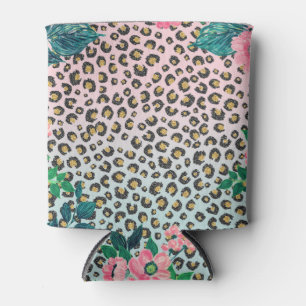 Rafraîchisseur Pour Canette Fille Pink Mint Ombre Floral Parties scintillant E