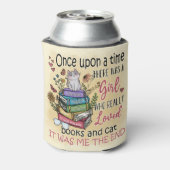 Rafraîchisseur Pour Canette Fille qui aime les livres et les chats (Can Dos)