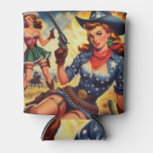 Rafraîchisseur Pour Canette Filles de l'Ouest rétro (Devant)