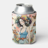 Rafraîchisseur Pour Canette Filles d'été Pastels Floral avec papillons (Can devant)