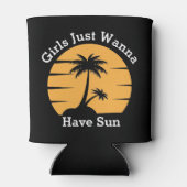 Rafraîchisseur Pour Canette Filles Plage Tropicale Vacances Été Peut Plus Froi (Dos)