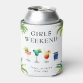 Rafraîchisseur Pour Canette Filles Weekend Cocktails tropicaux (Can devant)