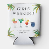 Rafraîchisseur Pour Canette Filles Weekend Cocktails tropicaux (Devant)