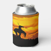 Rafraîchisseur Pour Canette Fin de la Silhouette du sentier avec coucher de so (Can devant)