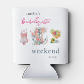 Rafraîchisseur Pour Canette Fin de semaine de bachelorette aquarelle (Dos)