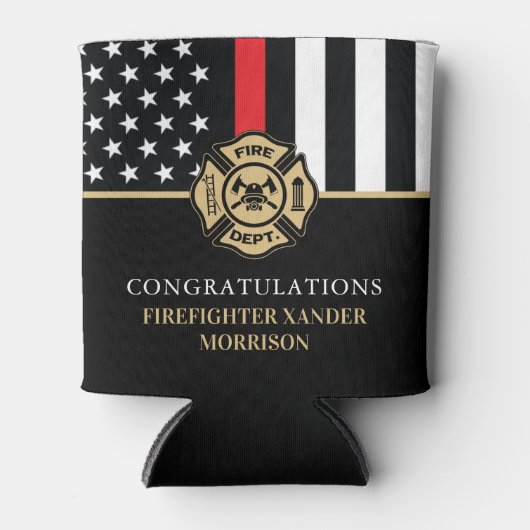 Rafraîchisseur Pour Canette Firefighter Retirement Fire Department Party (Devant)