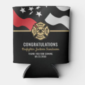 Rafraîchisseur Pour Canette Firefighter Retirement Red Line Flag Fireman (Devant)