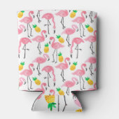 Rafraîchisseur Pour Canette Flamant rose aquarelle et ananas : Ensemble tropic (Dos)