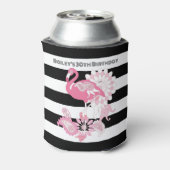 Rafraîchisseur Pour Canette Flamant rose noir et blanc en bande fête d'anniver (Can Dos)