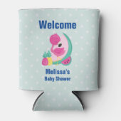 Rafraîchisseur Pour Canette Flamant rose rose avec pastèque et ananas (Devant)