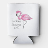 Rafraîchisseur Pour Canette Flamant rose rose flockant fabuleux à quarante (Devant)