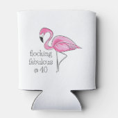 Rafraîchisseur Pour Canette Flamant rose rose flockant fabuleux à quarante (Dos)