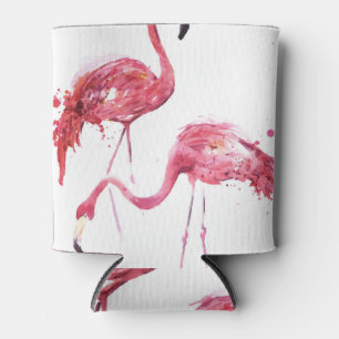 Rafraîchisseur Pour Canette Flamants roses aquarelle, Design élégant.