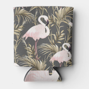 Rafraîchisseur Pour Canette Flamants roses & Or : Pink Tropical Elegance.