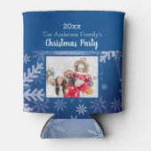 Rafraîchisseur Pour Canette Flambeaux bleus de Noël photo d'hiver (Devant)