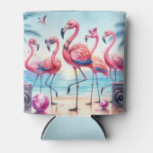 Rafraîchisseur Pour Canette Flamingle Beach Party (Devant)