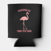 Rafraîchisseur Pour Canette Flamingo noir et rose personnalisé peut refroidir (Devant)