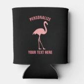 Rafraîchisseur Pour Canette Flamingo noir et rose personnalisé peut refroidir (Dos)